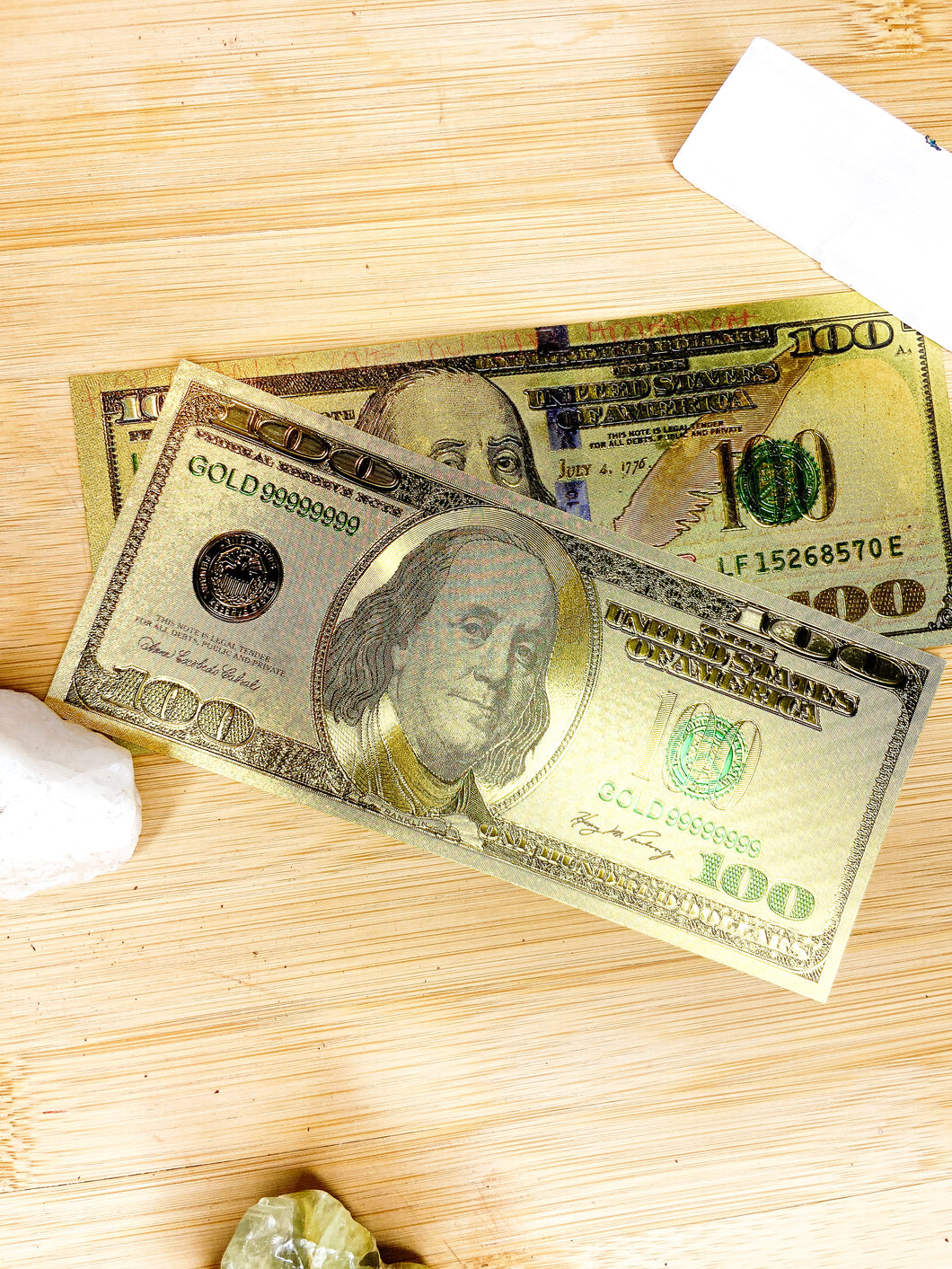 Gold 100 Dollar Bill